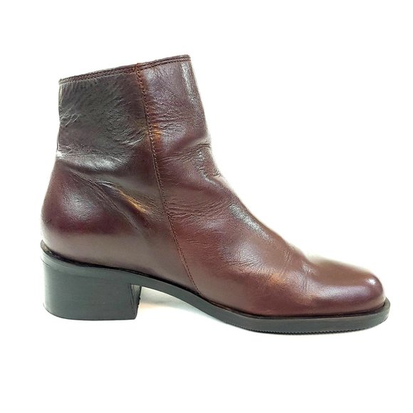 Naturalizer Brown Leather Ankle Boot Vintage 80s - Picture 7 of 13